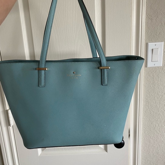 kate spade Handbags - small light blue kate spade tote